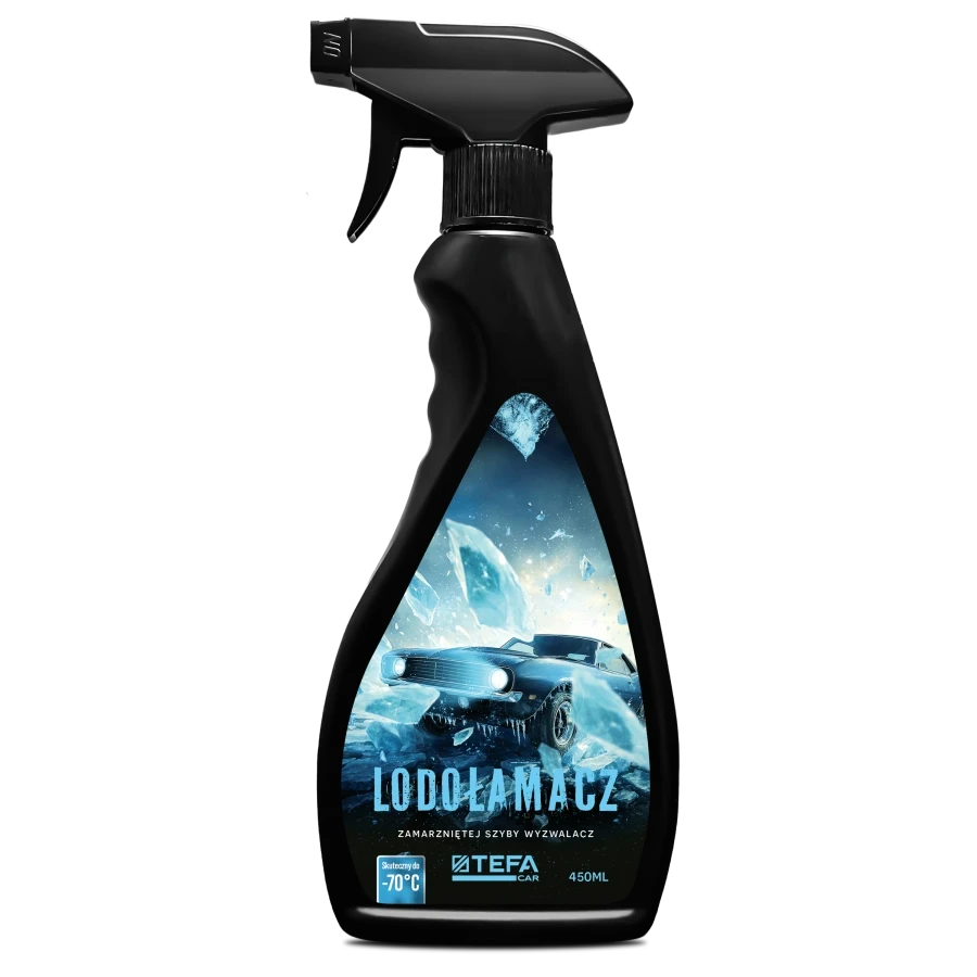 TEFA CAR Lodołamacz odmrażacz do szyb 450 ml, preparat do szybkiego usuwania lodu i szronu z szyb samochodowych w okresie zimowym